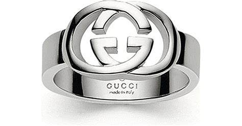 gucci silver logo ring|Gucci belly button rings.